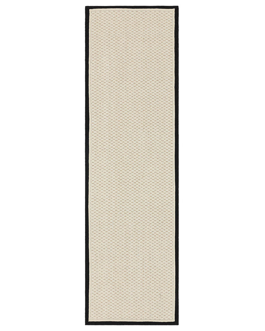 KORRA WOOL & JUTE DOUBLE LOOP WITH CHARCOAL BORDER RUNNER