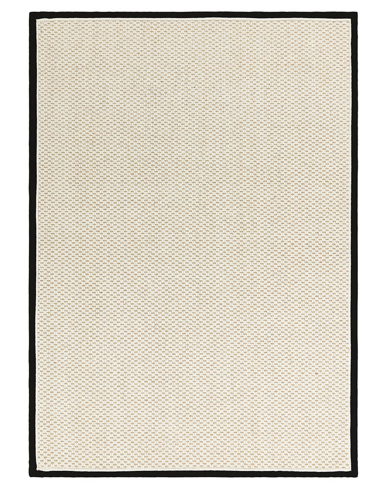 KORRA WOOL & JUTE DOUBLE LOOP WITH CHARCOAL GREY BORDER RUG