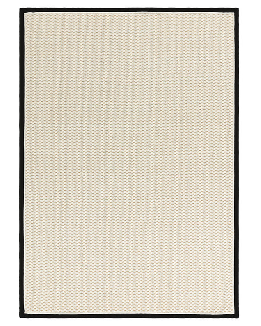 KORRA WOOL & JUTE DOUBLE LOOP WITH CHARCOAL GREY BORDER RUG