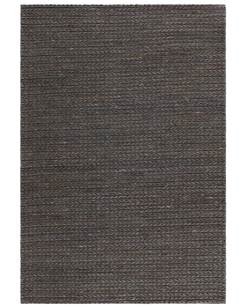 OAKLEY CHARCOAL GREY BRAIDED JUTE RUG