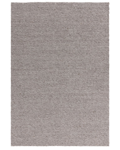 ZANDER CHARCOAL GREY CHUNKY TEXTURED WOOL MIX RUG NATURAL