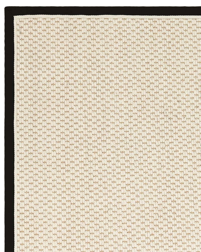 KORRA WOOL & JUTE DOUBLE LOOP WITH CHARCOAL GREY BORDER RUG