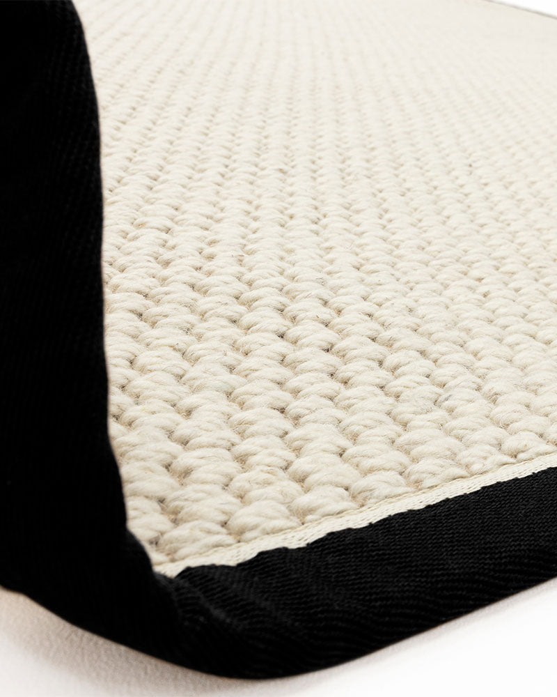 KORRA WOOL & JUTE DOUBLE LOOP WITH CHARCOAL BORDER RUNNER