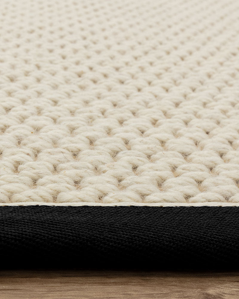 KORRA WOOL & JUTE DOUBLE LOOP WITH CHARCOAL BORDER RUNNER