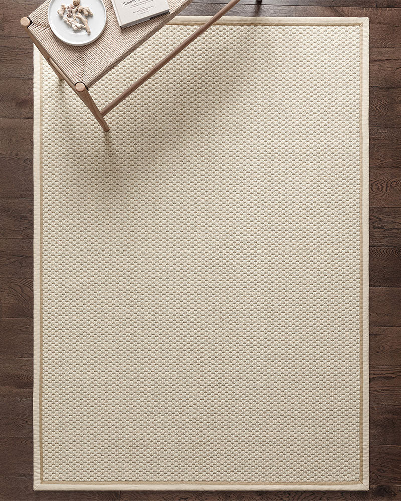 KORRA WOOL & JUTE DOUBLE LOOP WITH CREAM BORDER RUG
