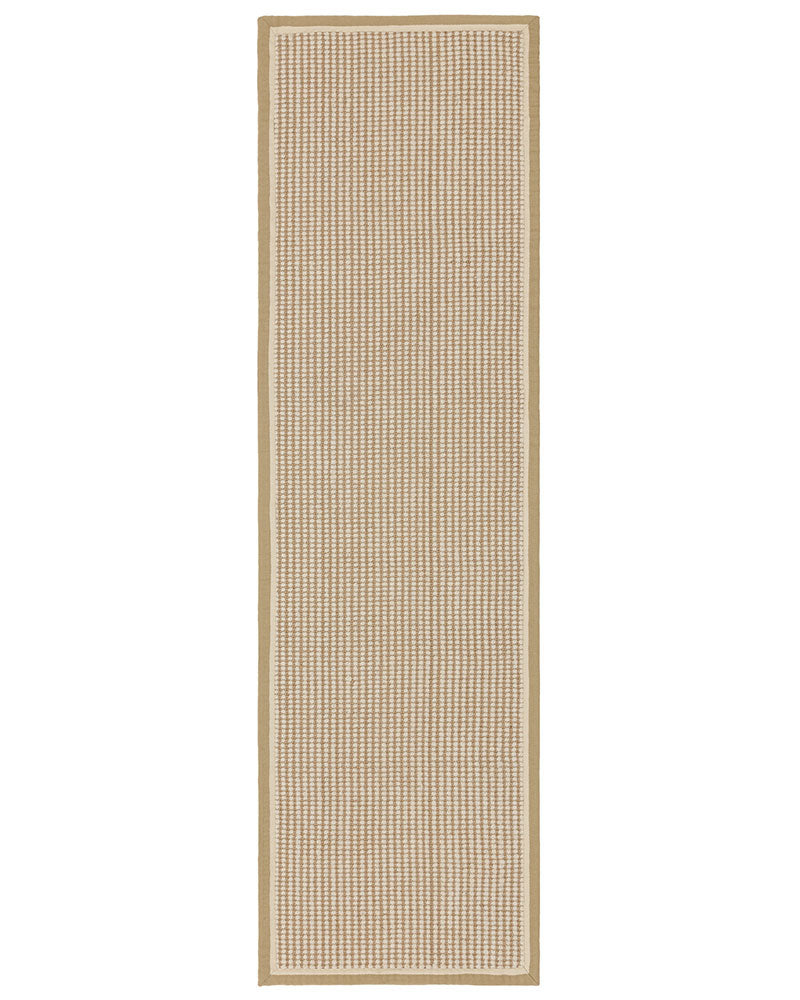 KORRA WOOL & JUTE SINGLE LOOP WITH LINEN BORDER RUNNER