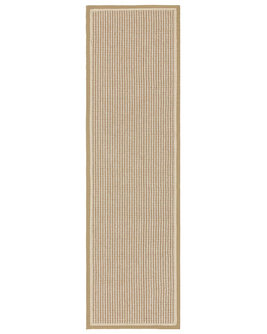 KORRA WOOL & JUTE SINGLE LOOP WITH LINEN BORDER RUNNER