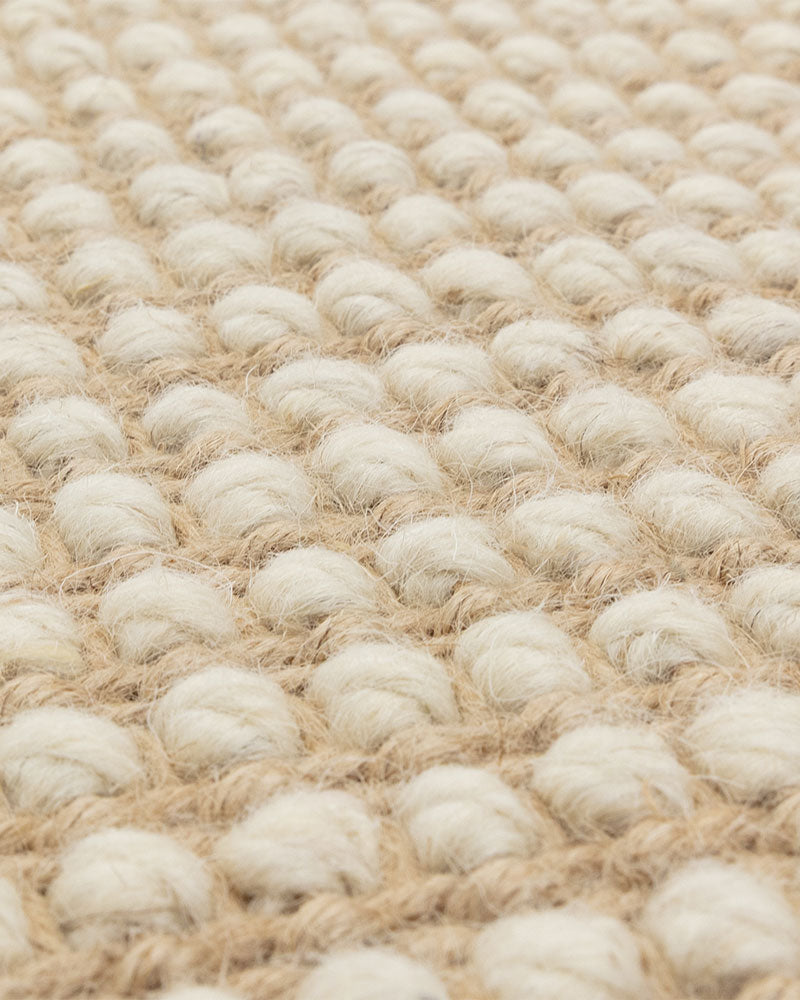 KORRA WOOL & JUTE SINGLE LOOP WITH LINEN BORDER RUNNER