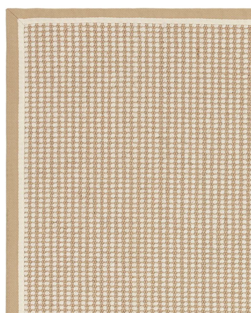 KORRA WOOL & JUTE SINGLE LOOP WITH LINEN BORDER RUNNER