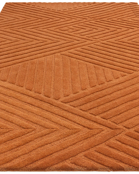 HAGUE DESERT TERRACOTTA HAND TUFTED 100% WOOL RUG