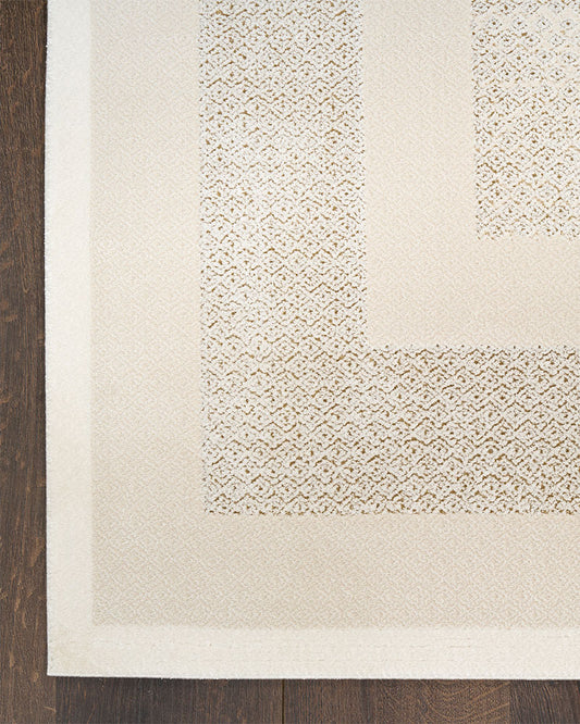 DKNY GRAND STREET DK002 GRN05 IVORY TAUPE BORDER RUG