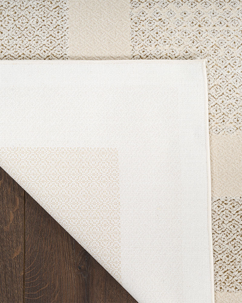 DKNY GRAND STREET DK002 GRN05 IVORY TAUPE BORDER RUG