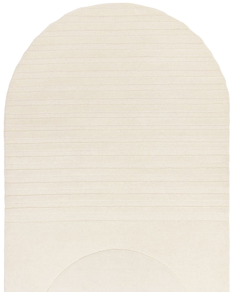 OLSEN 03 DOME CARVED WOOL RUG CREAM IVORY