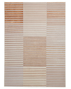 APOLLO E2681 BRONZE GREY METALLIC STRIPE RUG