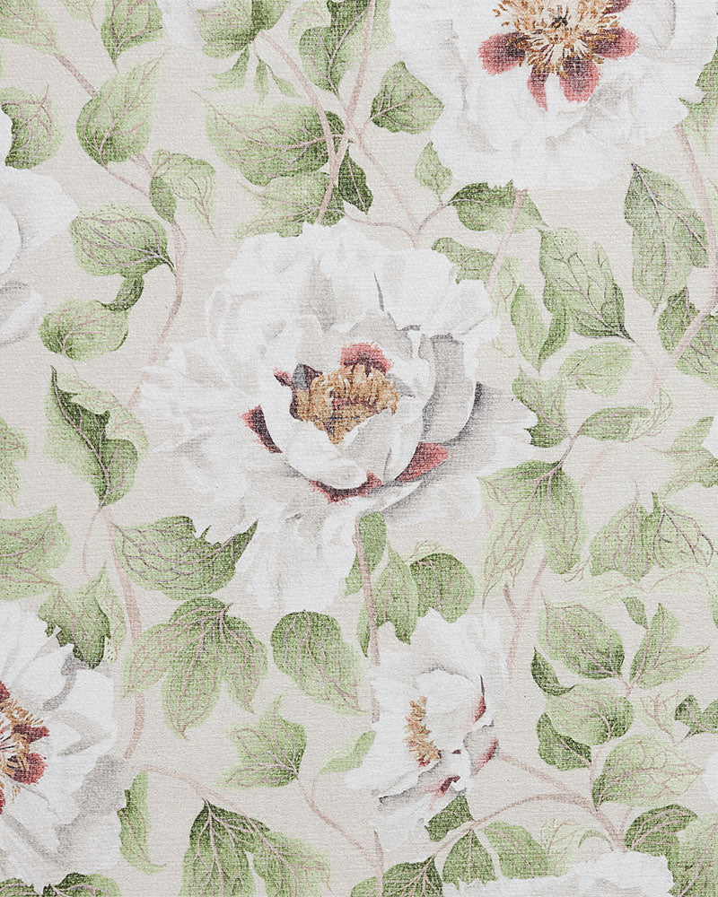 HARLEQUIN FLORENT FERN GREEN FLORAL MACHINE WASHABLE RUG