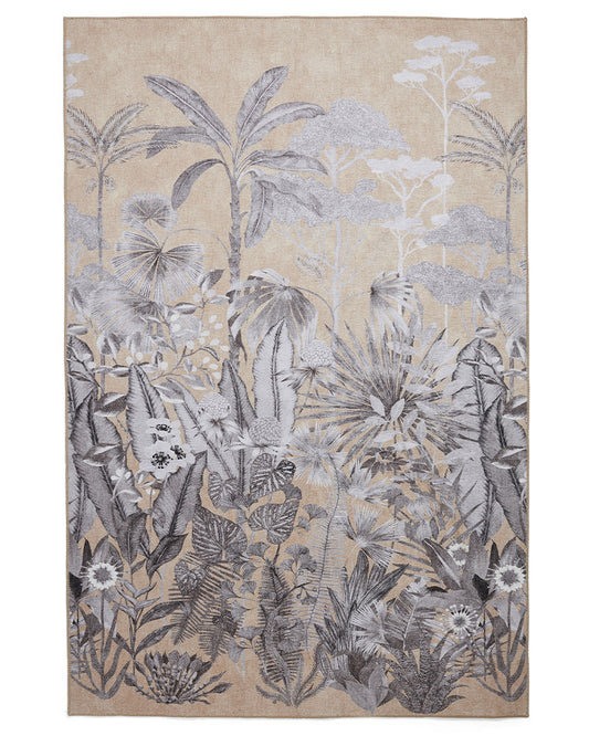 HARLEQUIN FLOREANA BLACK EARTH MACHINE WASHABLE RUG