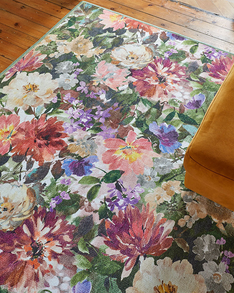 CLARKE & CLARKE TAHITI FOREST & ROUGH MACHINE WASHABLE RUG