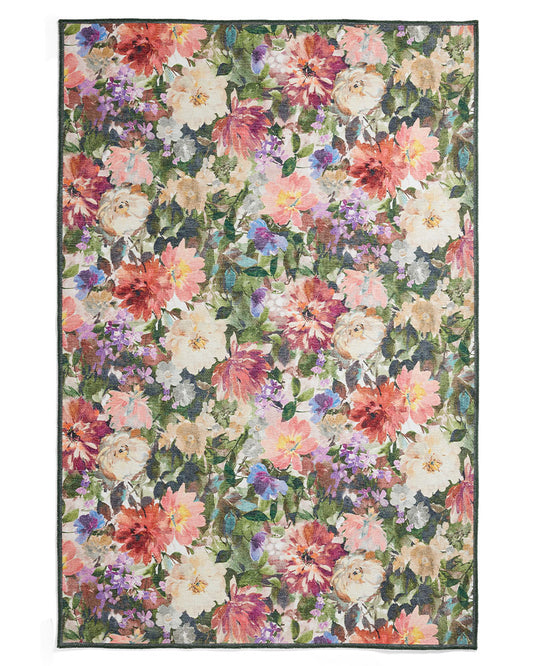 CLARKE & CLARKE TAHITI FOREST & ROUGH MACHINE WASHABLE RUG