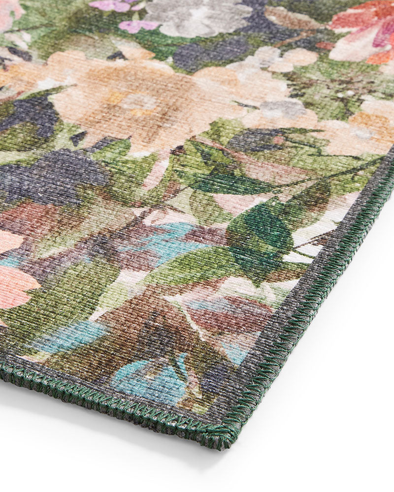 CLARKE & CLARKE TAHITI FOREST & ROUGH MACHINE WASHABLE RUG
