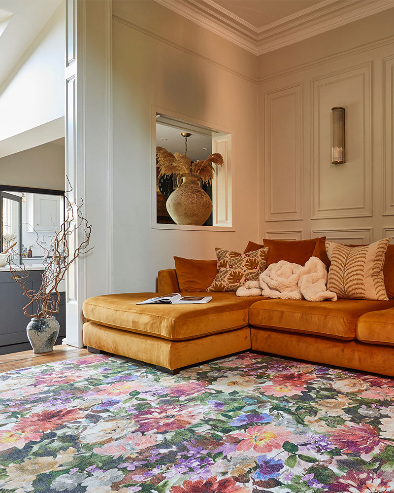 CLARKE & CLARKE TAHITI FOREST & ROUGH MACHINE WASHABLE RUG