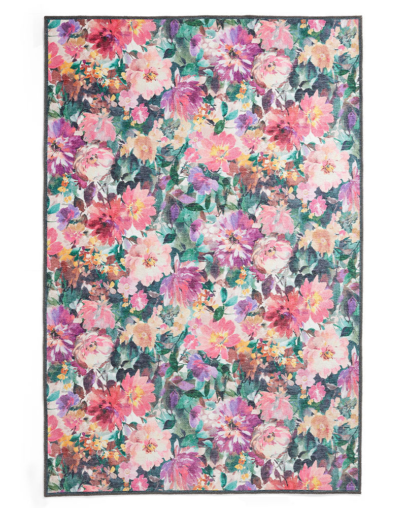 CLARKE & CLARKE TAHITI FUCHSIA MACHINE WASHABLE RUG