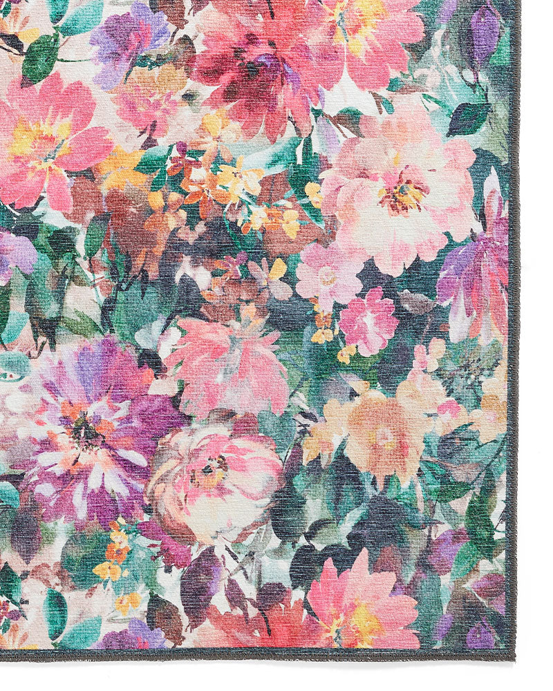 CLARKE & CLARKE TAHITI FUCHSIA MACHINE WASHABLE RUG