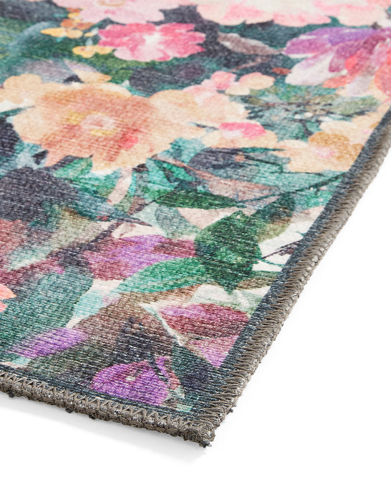 CLARKE & CLARKE TAHITI FUCHSIA MACHINE WASHABLE RUG