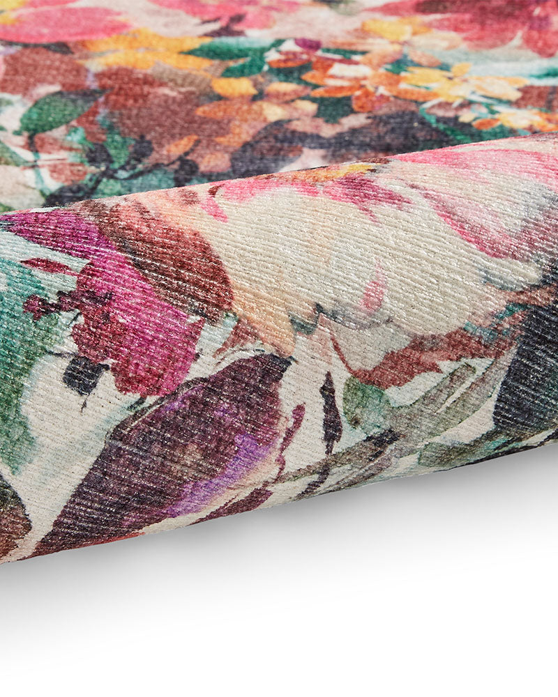 CLARKE & CLARKE TAHITI FUCHSIA MACHINE WASHABLE RUG