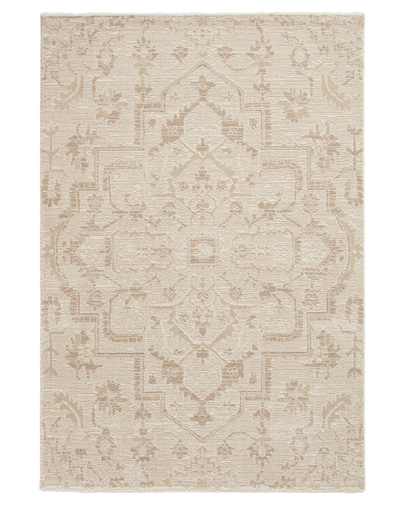 GENEVA 64615 CREAM MEDALLION TRADITIONAL STYLE RUG