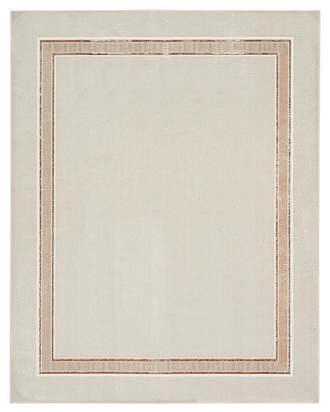 GLITZ GLZ08 BORDER RUG IVORY GOLD