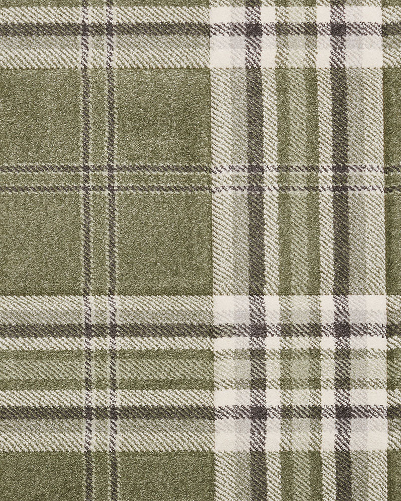 CATHERINE LANSFIELD KELSO SAGE GREEN CHECK TARTAN RUG
