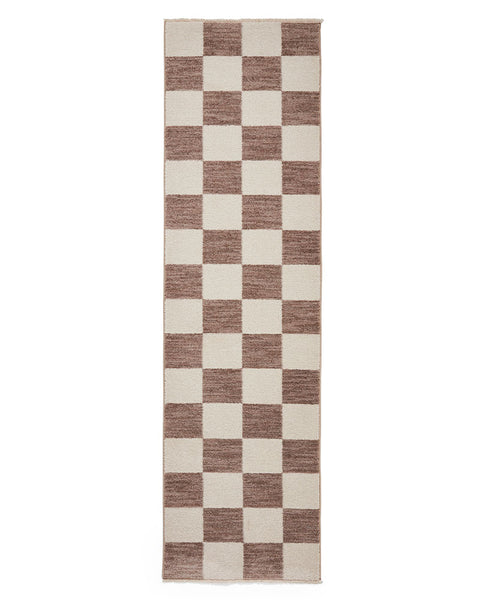 BALTIMORE GREY 66618 MODERN CHECKERBOARD RUG