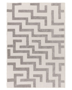 FREJA COVE GREY WASHABLE TEXTURED RUG