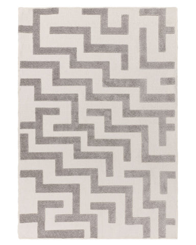 FREJA COVE GREY WASHABLE TEXTURED RUG