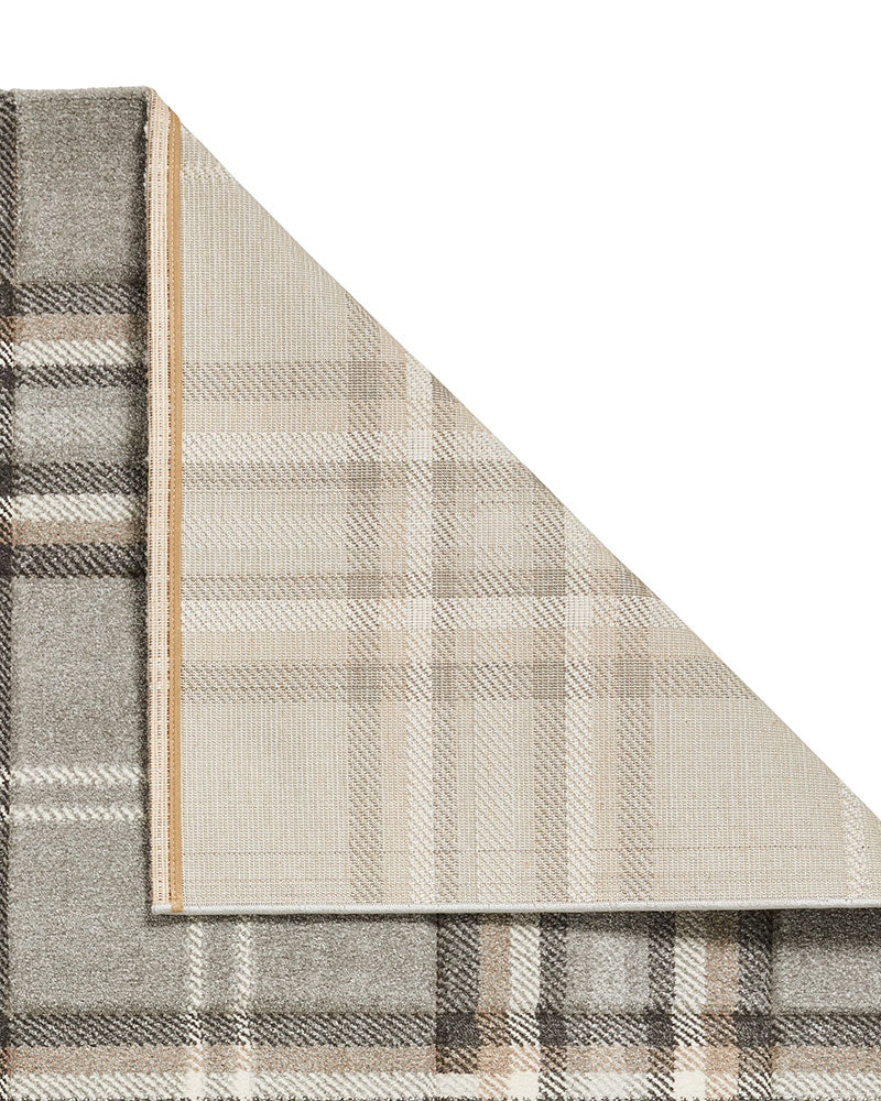 CATHERINE LANSFIELD KELSO GREY CHECK TARTAN RUG