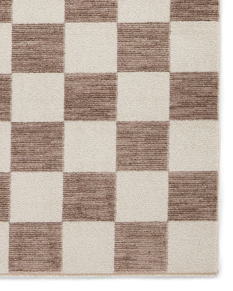 BALTIMORE GREY 66618 MODERN CHECKERBOARD RUG