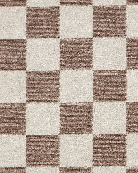 BALTIMORE GREY 66618 MODERN CHECKERBOARD RUG