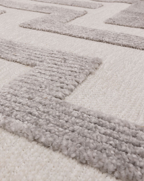 FREJA COVE GREY WASHABLE TEXTURED RUG