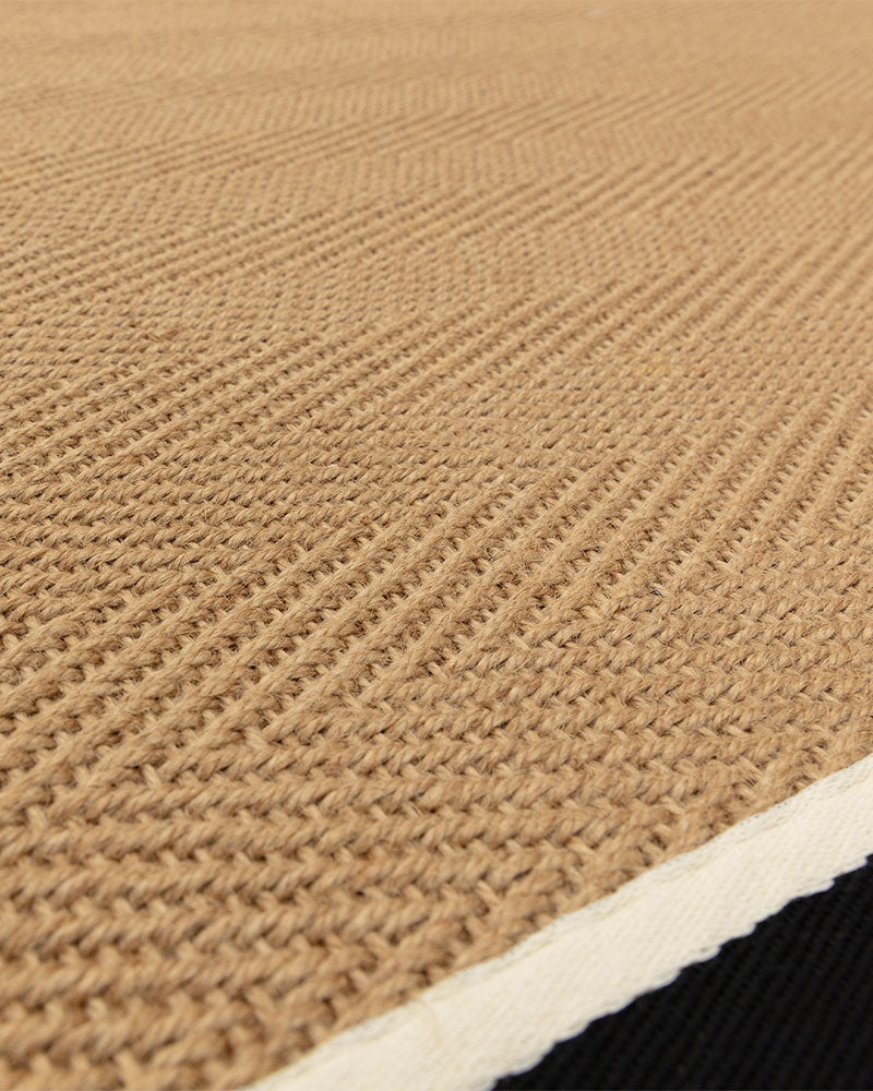 BORDO SISAL HERRINGBONE WITH CHARCOAL GREY / CREAM BORDER RUG