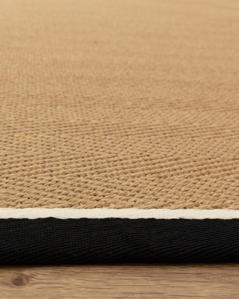 BORDO SISAL HERRINGBONE WITH CHARCOAL GREY / CREAM BORDER RUG