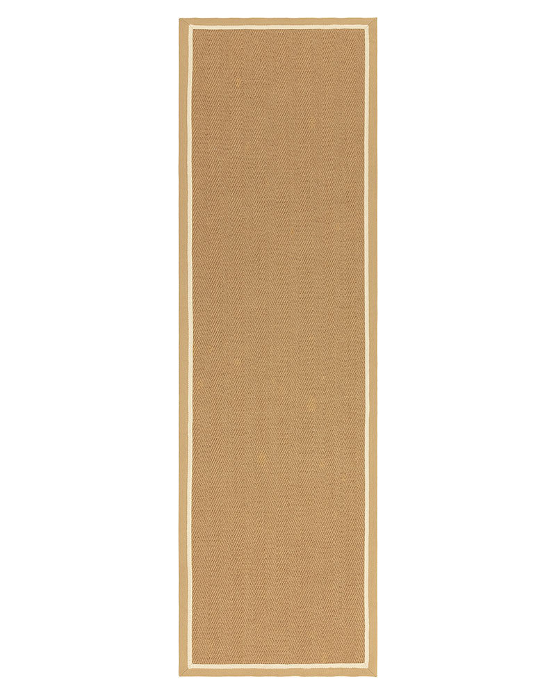 BORDO SISAL HERRINGBONE WITH LINEN / CREAM BORDER RUG