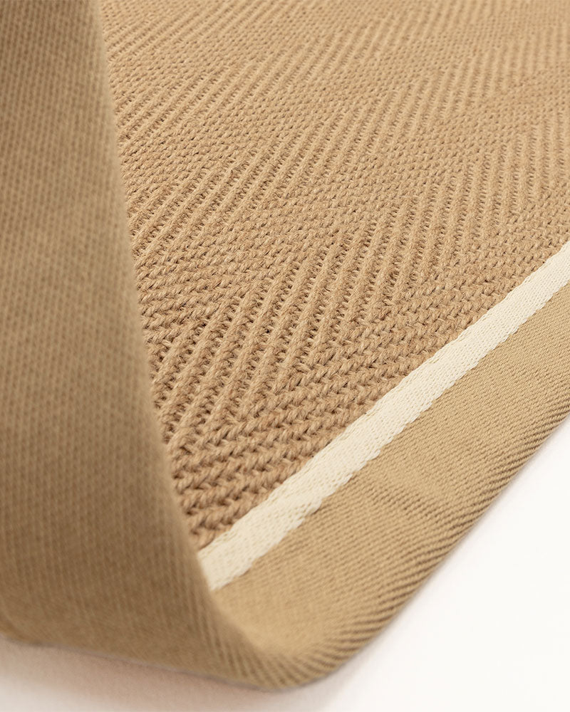 BORDO SISAL HERRINGBONE WITH LINEN / CREAM BORDER RUG