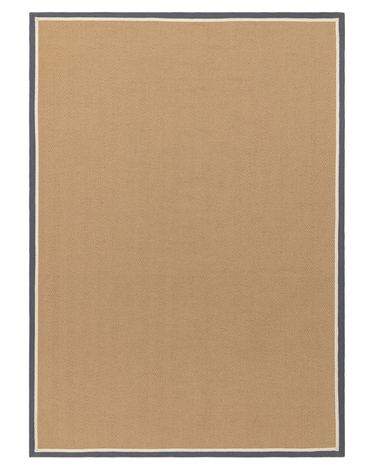 BORDO SISAL HERRINGBONE WITH SLATE GREY / CREAM BORDER RUG