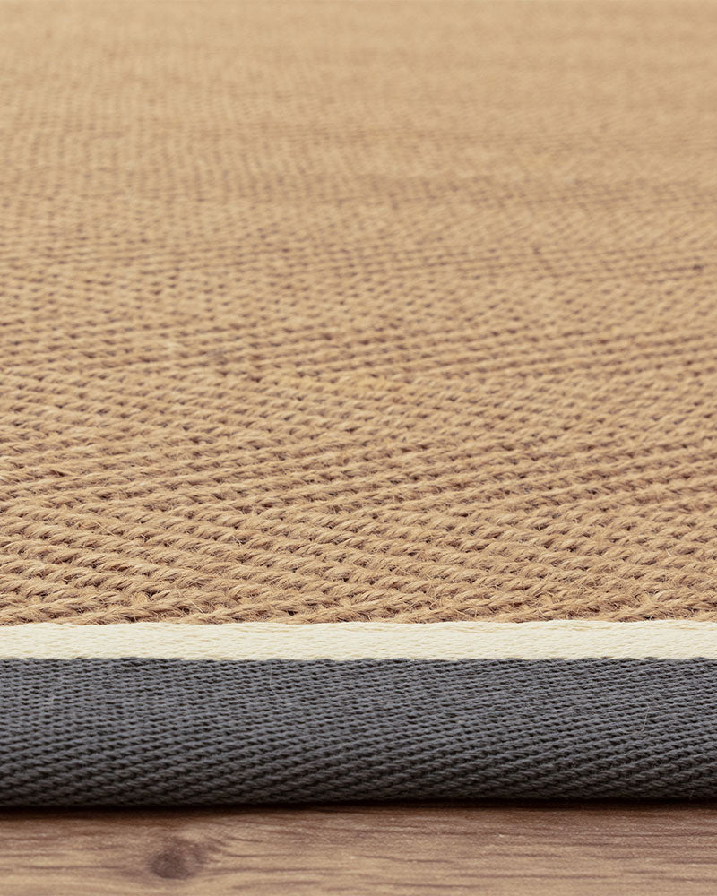 BORDO SISAL HERRINGBONE WITH SLATE GREY / CREAM BORDER RUG