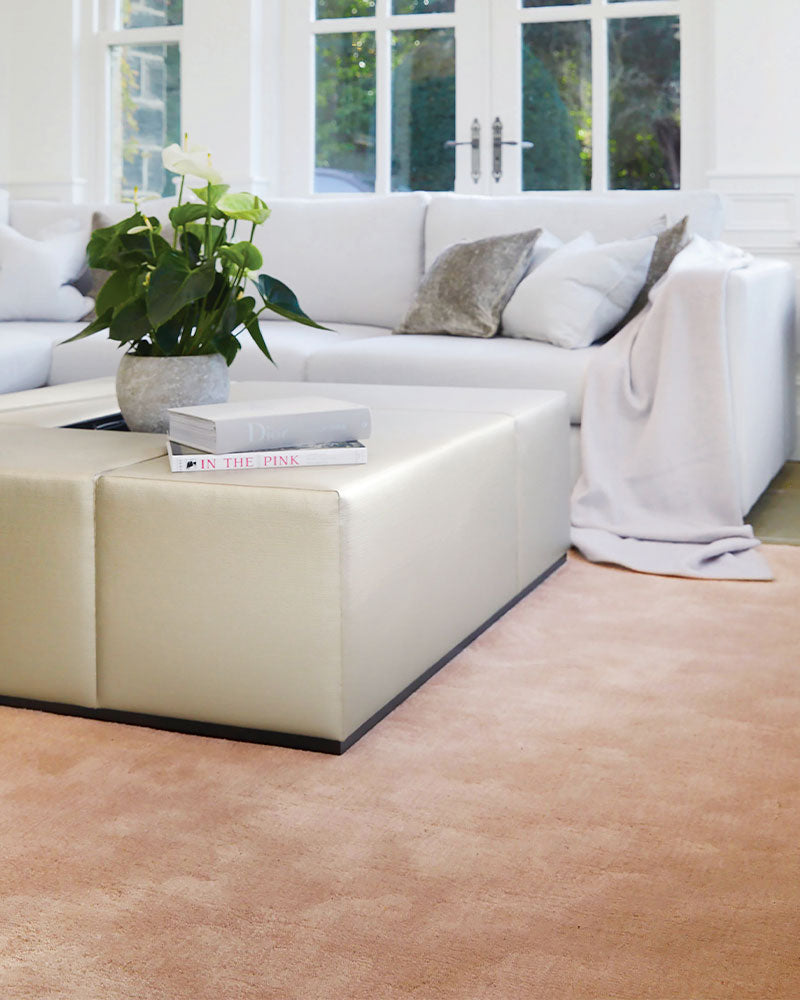 HUSH PLAIN LUXURY WOOL RUG BLUSH PINK