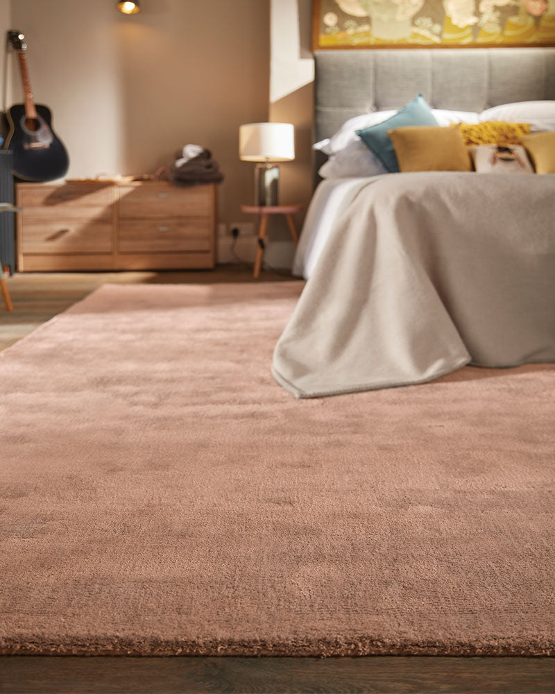 HUSH PLAIN LUXURY WOOL RUG BLUSH PINK