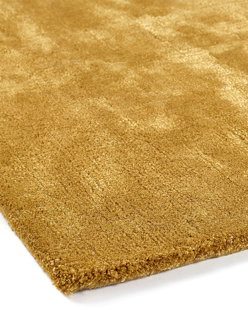 HUSH PLAIN LUXURY WOOL RUG CUMIN YELLOW