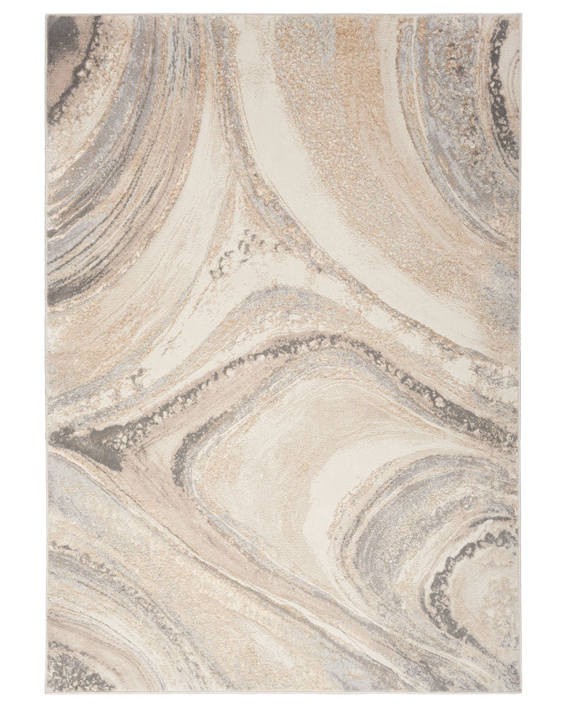 BRUSHSTROKES BSK03 CREAM GREY RUG