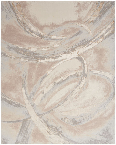 BRUSHSTROKES BSK01 BEIGE GREY RUG