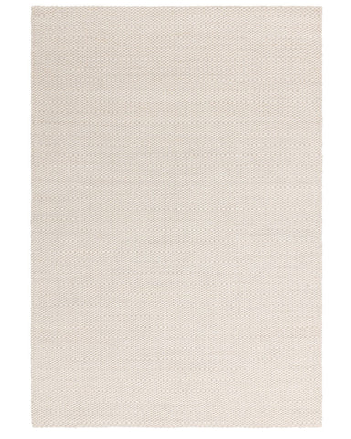 ZANDER IVORY CHUNKY TEXTURED WOOL MIX RUG NATURAL